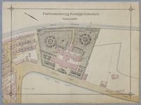 215014 Situatie van het Stads- en Academisch Ziekenhuis (Catharijnesingel 15) en omgeving te Utrecht, met de ...